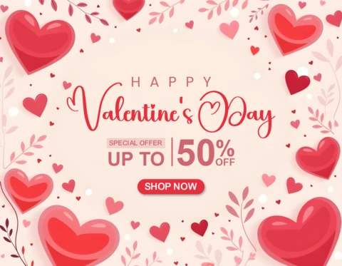 Offre spéciale de la Saint-Valentin - économisez jusqu'à 50% !