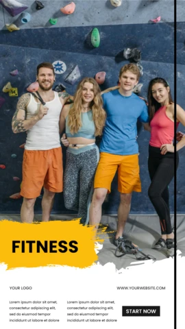 Fitness Gym Instagram Story Post Design Template