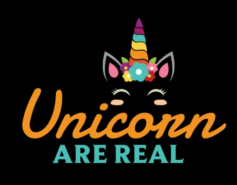 Unicorn Are Real T-shirt Design Template