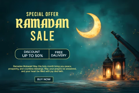 Elegant Ramadan Sale Template Design for Festive Promotions