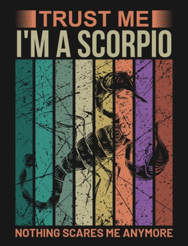 Trust Me I'm A Scorpio Zodiac Sign T-Shirt Design Template
