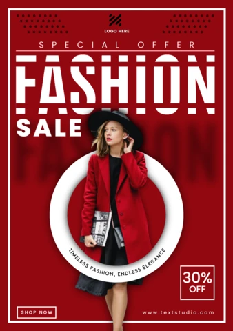 Fashion Sale Design Template - Special Offer with 30% Off