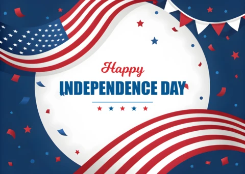 Independence Day Celebration Template with Patriotic Design Elements