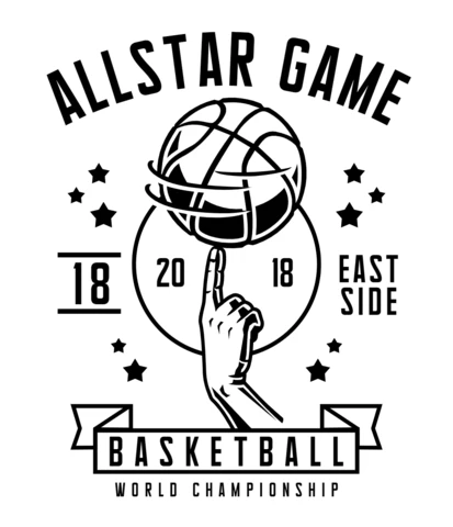 Modèle de t-shirt de basket-ball All Star