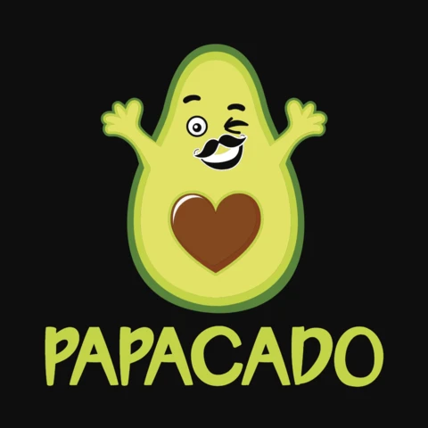 Vegan Dad Funny Avocado T-Shirt Design Template