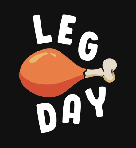 Leg Day Funny Thanksgiving T-Shirt Design Template