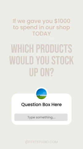 Clientes con compras caja de preguntas instagram story post plantilla de diseño