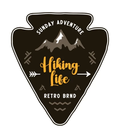 Hiking Life Adventure Badge Template Design
