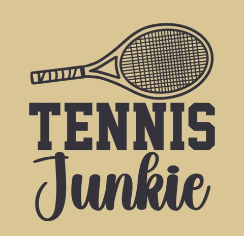 Tennis Junkie Vintage T-shirt Design Template