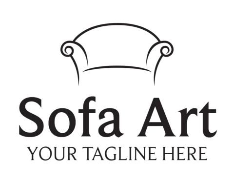 Sofa Art Logo Design Template