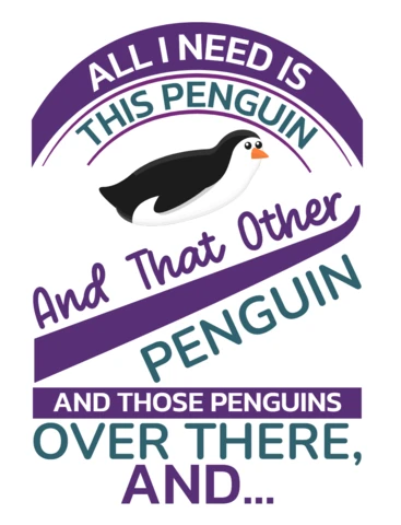 Playful Penguin Design Template for Fun and Vintage Display