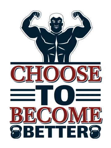Bold Fitness Motivation Design: Choose to Become Better Gym Poster Template
