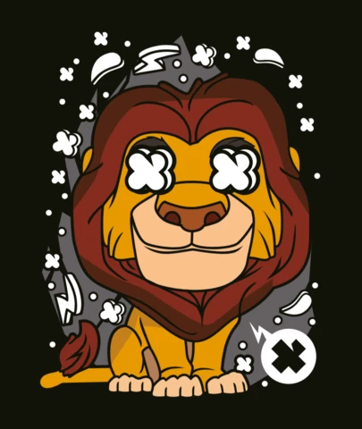 Lion King Simba Pop Culture T-Shirt Design Template