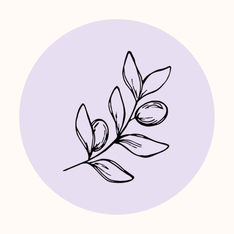Lila florale Strichzeichnungen Instagram Story Highlight Cover Design Vorlage