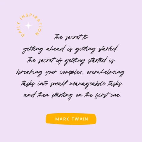 Inspiração diária do modelo de design de postagem do Instagram de Mark Twain