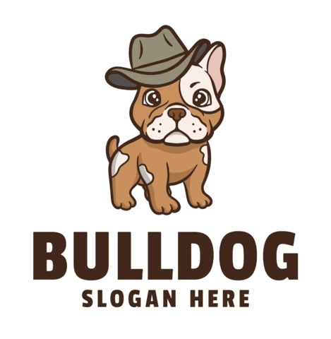 Modello di progettazione del logo del cane toro
