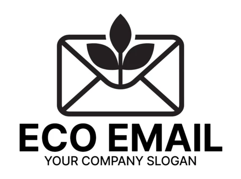 Eco Email Logo Design Template Black
