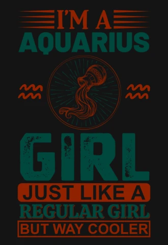 Je suis une fille Verseau signe du zodiaque modèle de t-shirt