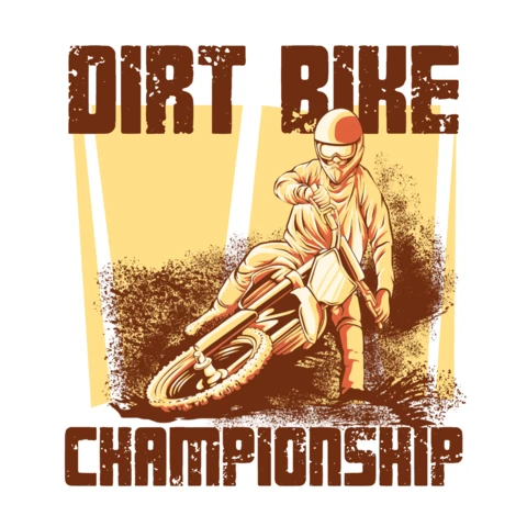 Plantilla de diseño de merch de campeonato de motocross velocidad, habilidad y acción extrema fuera de carretera.
