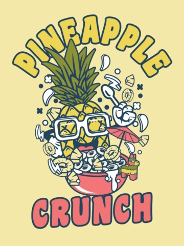 Pineapple Breakfast T-shirt Design Template