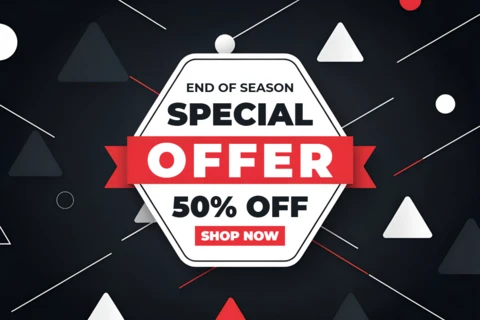 Modern Geometric Sale Template for Promotional Flyers