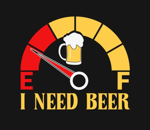 Ich brauche eine Vorlage für ein Bierzähler-T-Shirt-Design