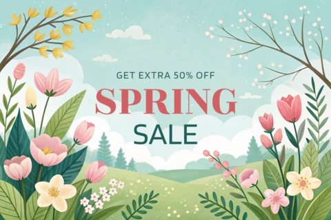 Spring Floral Sale Design Template for Seasonal Promotions