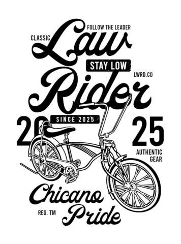 Low Rider Cycle T-shirt Design Template