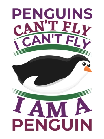 Playful Penguin Design Template: Editable Art for Fun Merchandise