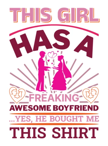 Fun and Playful Couple Design Template for Custom T-Shirts