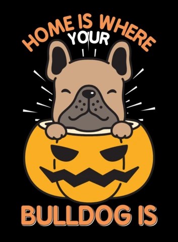 Verspielte Halloween-Bulldogge Designvorlage für anpassbare Heimdekoration