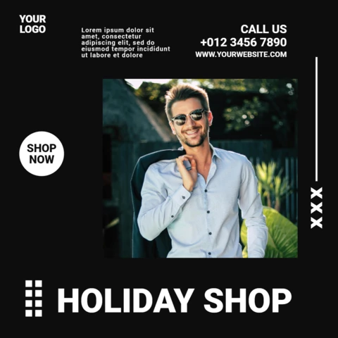 Menswear comercial instagram post plantilla de diseño