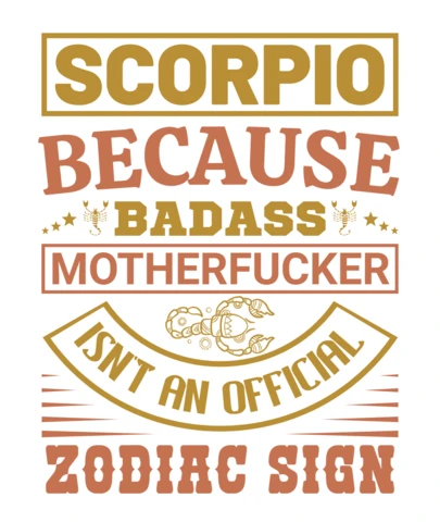 Bold Typography Design Template for Scorpio Zodiac Lovers