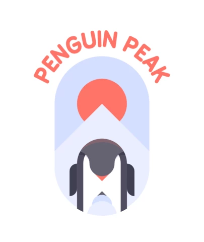 Modèle de logo pour le pic du pingouin