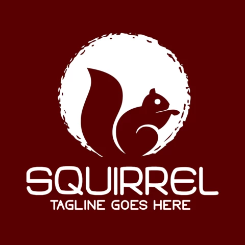 Squirrel Animal Logo Design Template