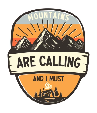 Les montagnes m'appellent et je dois me rendre à la conception du modèle de badge