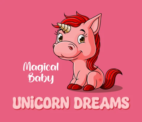 Magical Baby Unicorn Dreams Design Cut Girly Template