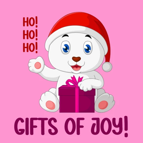 Modelo de design de presentes de Natal divertidos e alegres para celebrações festivas