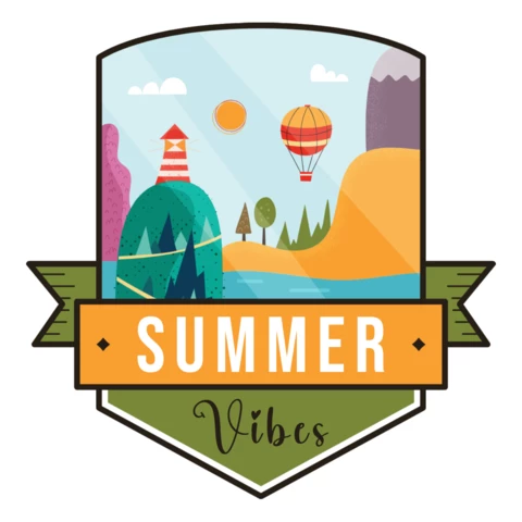 Summer Vibes Badge Template Design