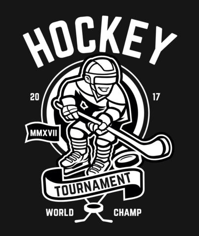 Hockey Tournament T-Shirt Design Template
