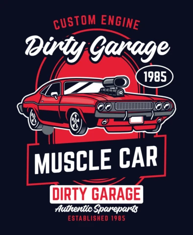 Dirty Garage T-Shirt Design Template