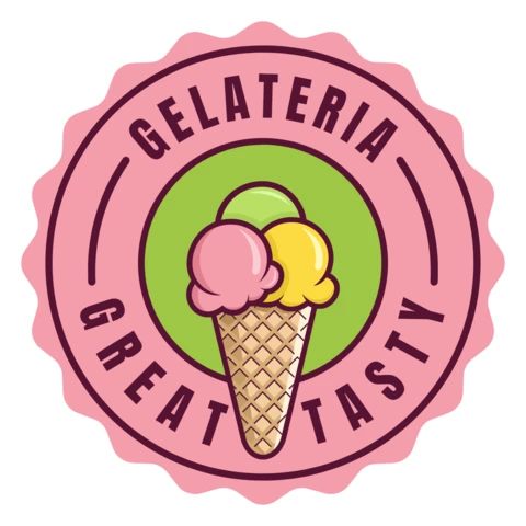 Modèle de logo pour les crèmes glacées Gelateria