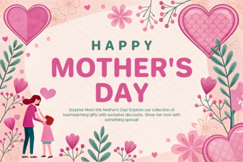 Happy Mother's Day Editable Template – Whimsical Floral Design for Heartfelt Celebrations