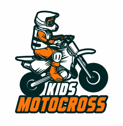 Plantilla de diseño de camiseta de motocross para niños.