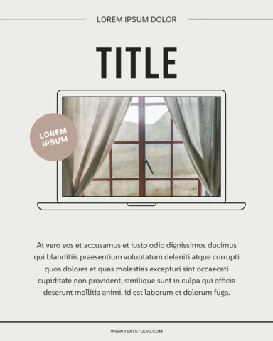 Modèle de présentation minimaliste avec une vue élégante de la fenêtre