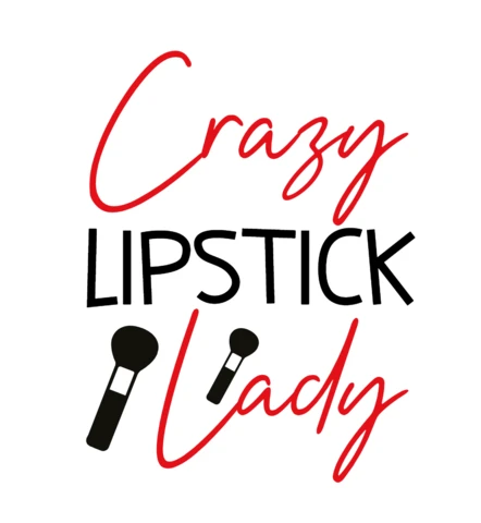 Lápiz labial loco señora maquillaje plantilla de diseño de camiseta