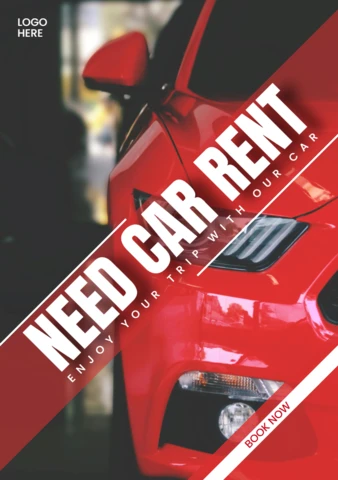 Auffällige autovermietung werbung Plakat Vorlage