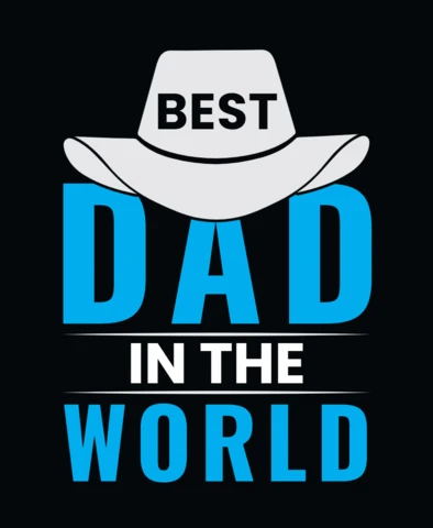 Best Dad In The World T-shirt Design Template