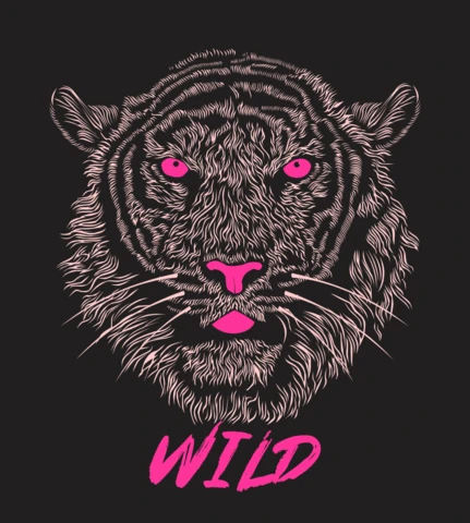 Plantilla de diseño de camiseta Tiger