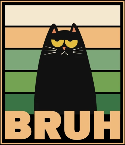 Template de ilustração de gato retrô plano para design de camiseta